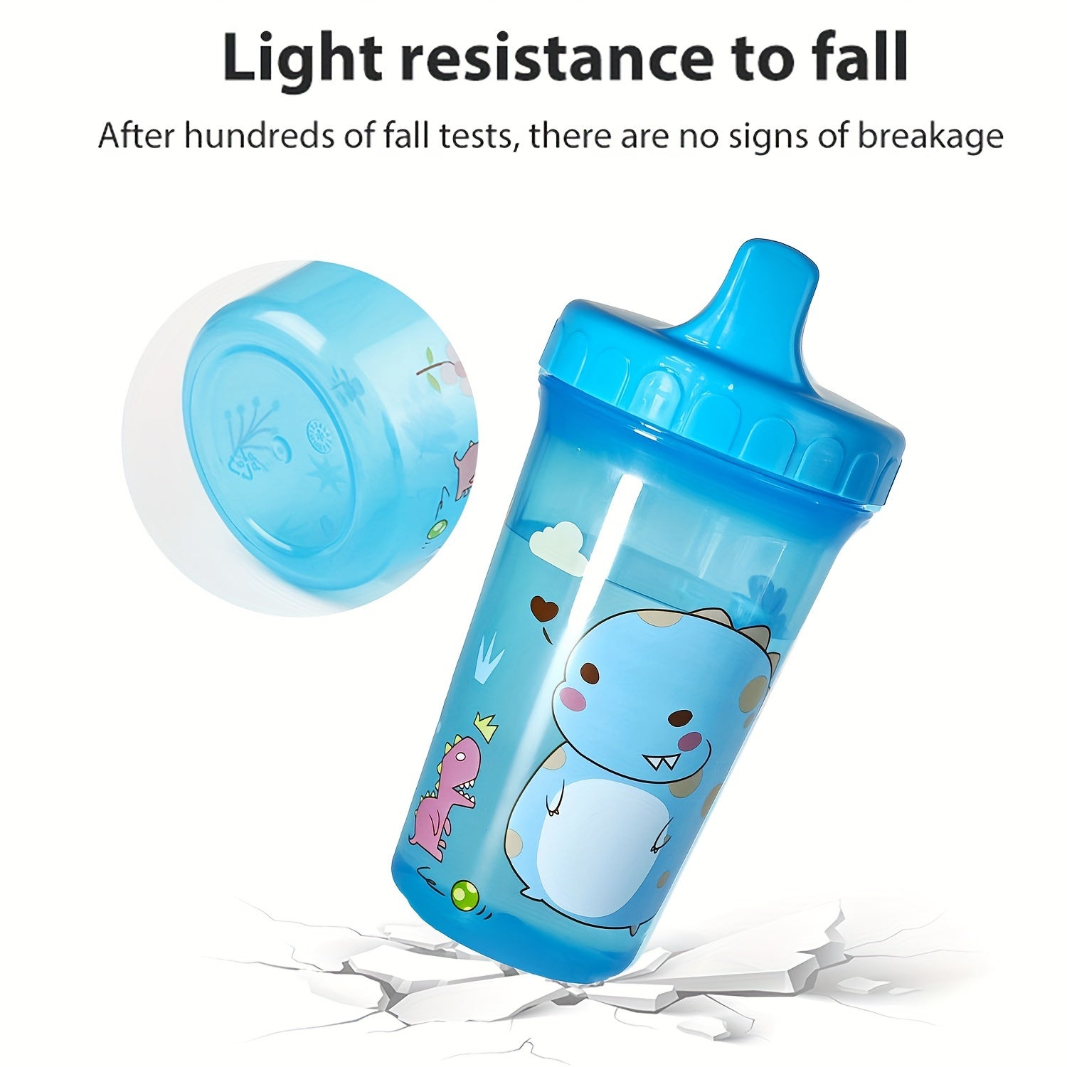 Kids' Spill-Proof Water Bottle with Duckbill Design 300ml Drop and Bite Resistant
