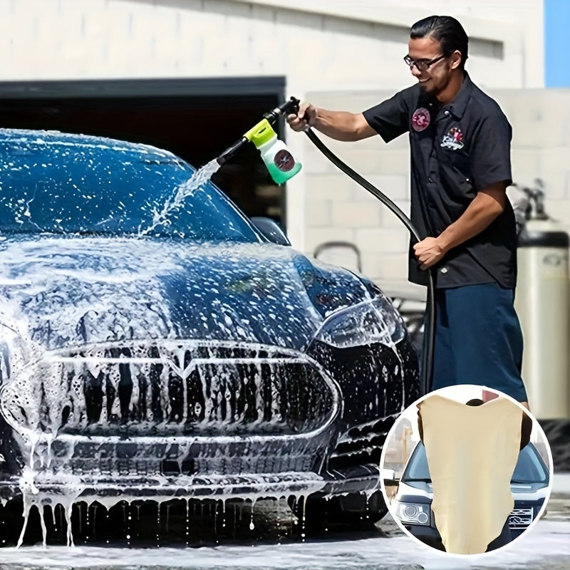 Toalla de gamuza de piel de ciervo suave, de secado rápido, duradera, para lavado y detallado de autos