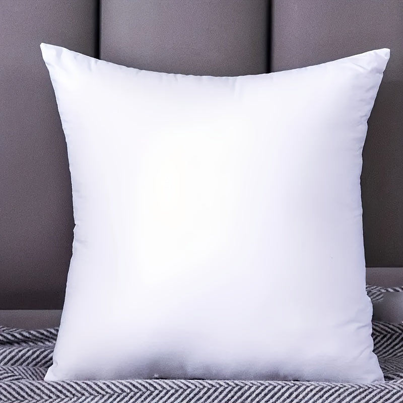 Velvet Throw Pillow Insert Cozy Cushion for Living Room and Bedroom White
