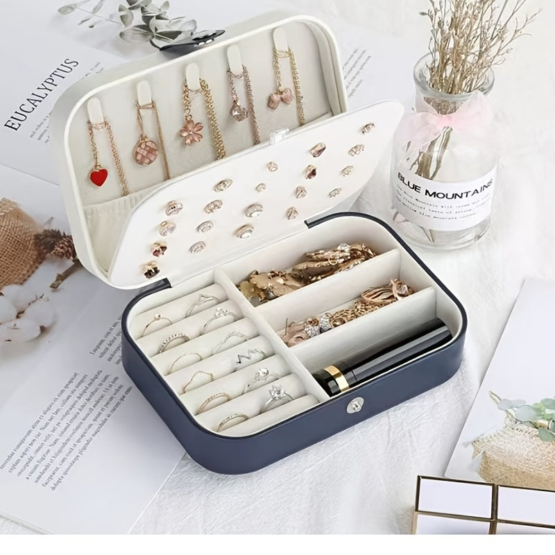 Ящик для хранения серег и ожерелий, удобный для путешествий, большой объем, элегантный дизайн