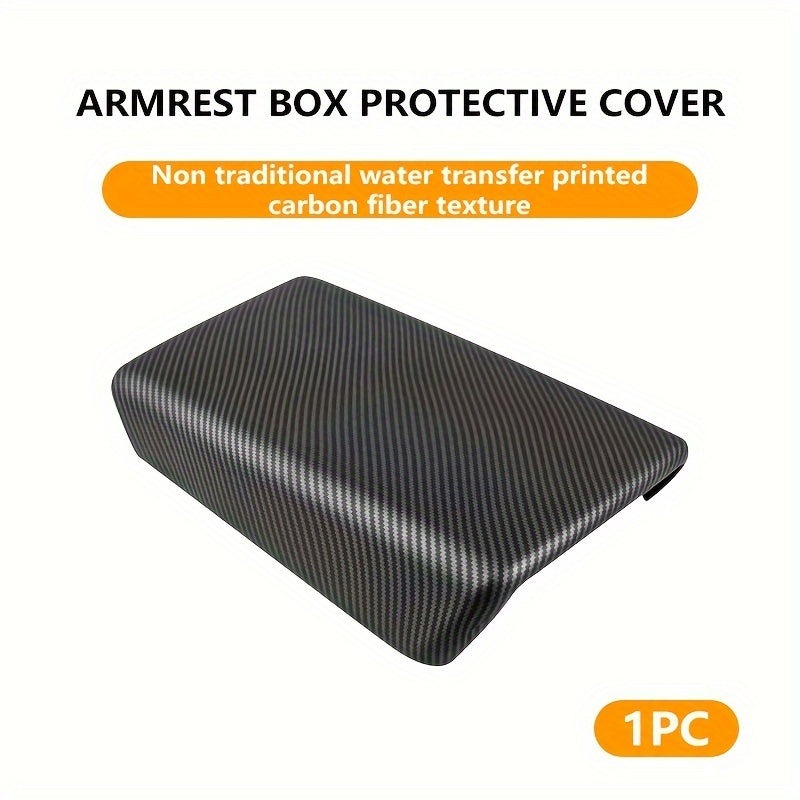 Car Center Console Armrest Cover for Tesla Model 3 and Y Carbon Fiber Matte Glossy