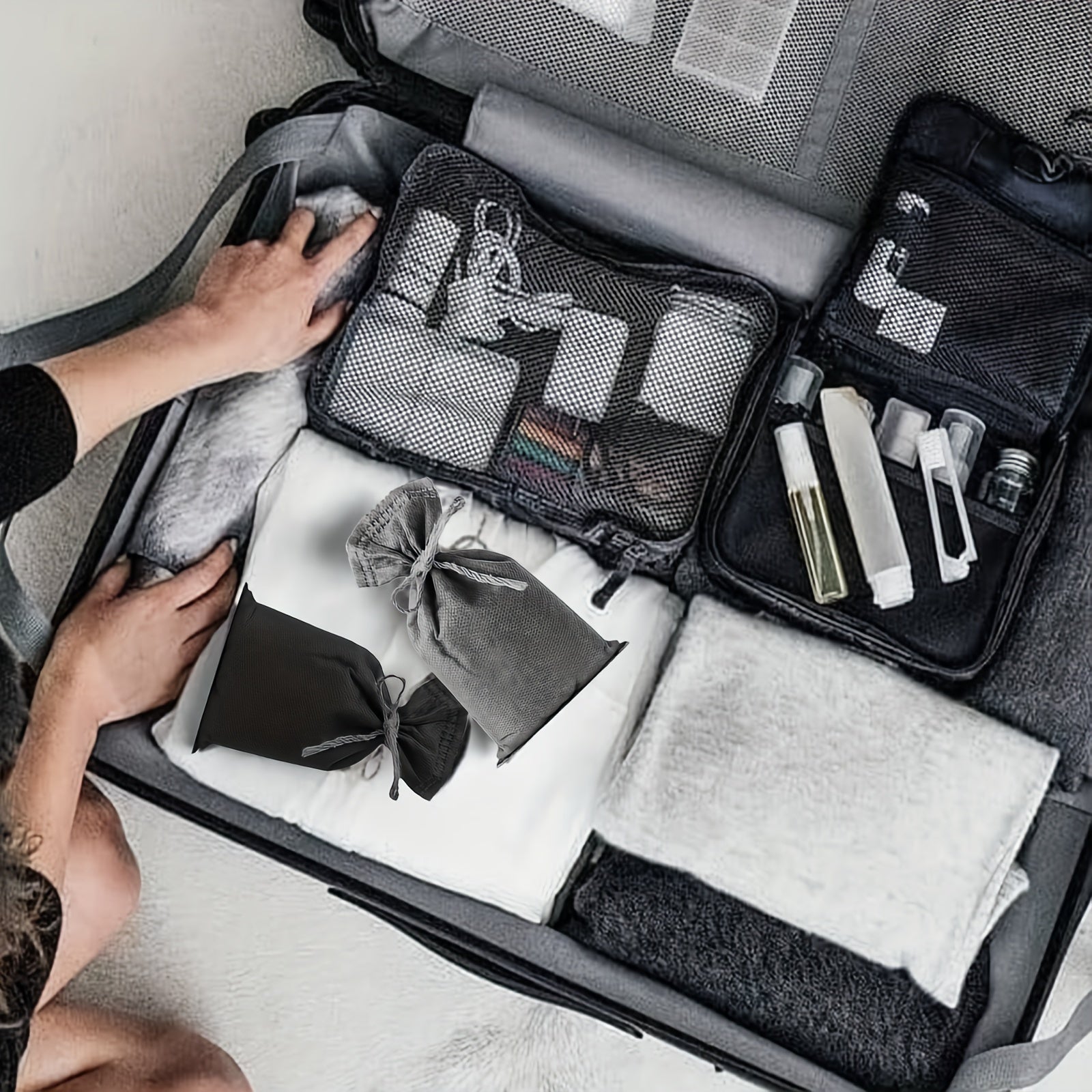 Bamboo Air Purifier Bag Odor Eliminator Moisture Absorber Freshening Air