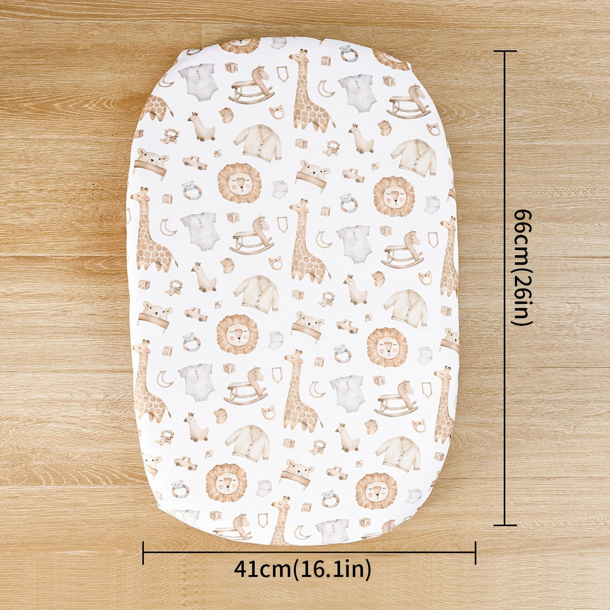 Sábana de poliéster suave para moisés con estampado de animales para bebés