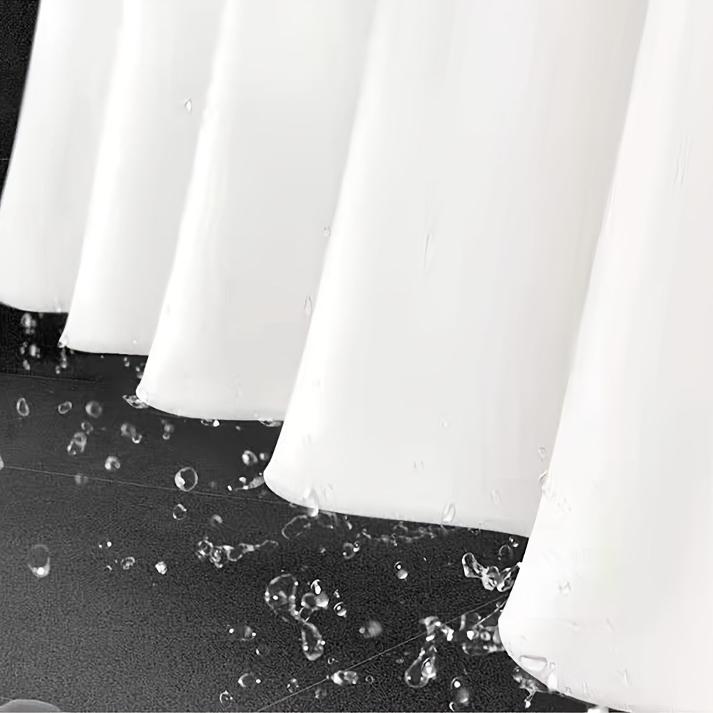 Suv o'tkazmaydigan PEVA dush pardasi hammom bo'linmasi uchun, burgusiz o'rnatish.