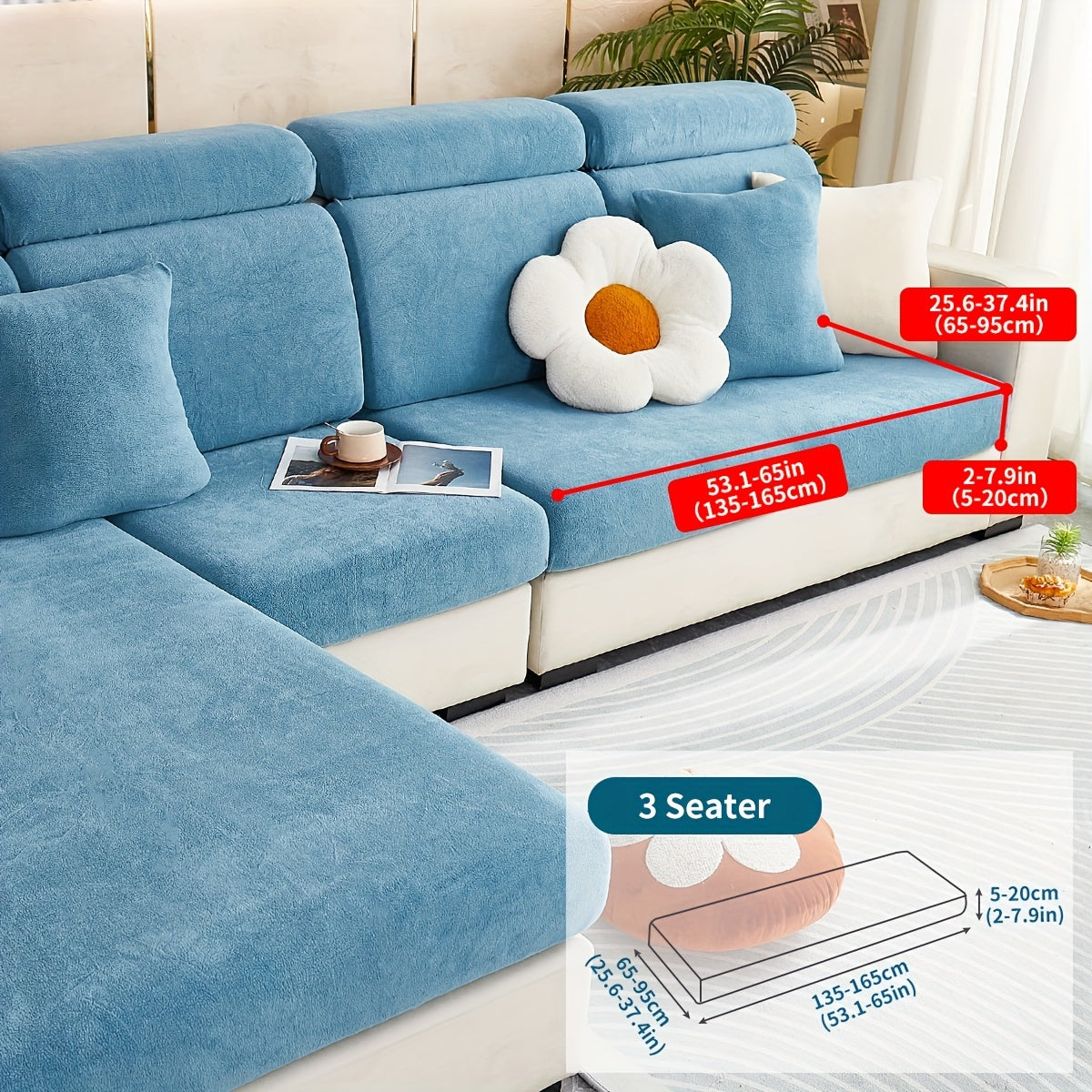 Нескользящая накидка на диван для всех сезонов, пылезащитный защитный чехол для мебели