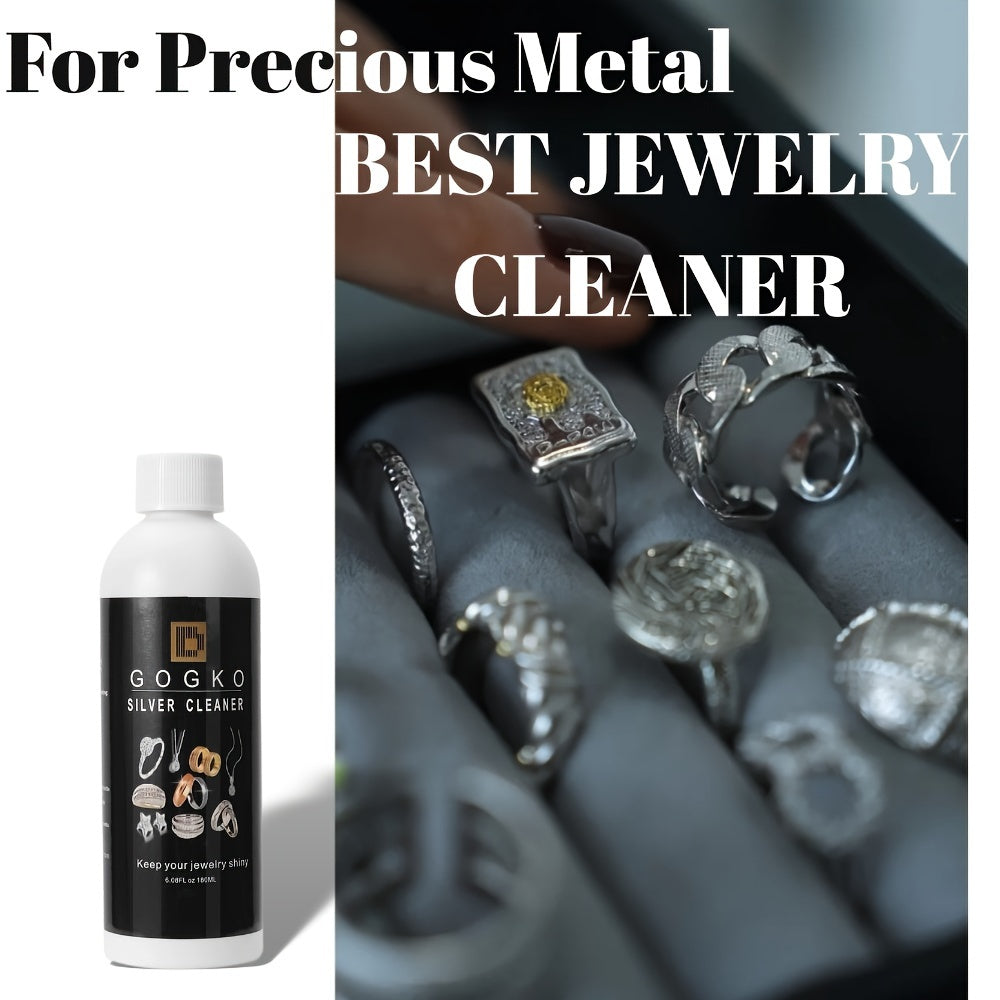 Jewelry Cleaner Silver and Gold Polishing Solution 180ml Oxidation Removal
