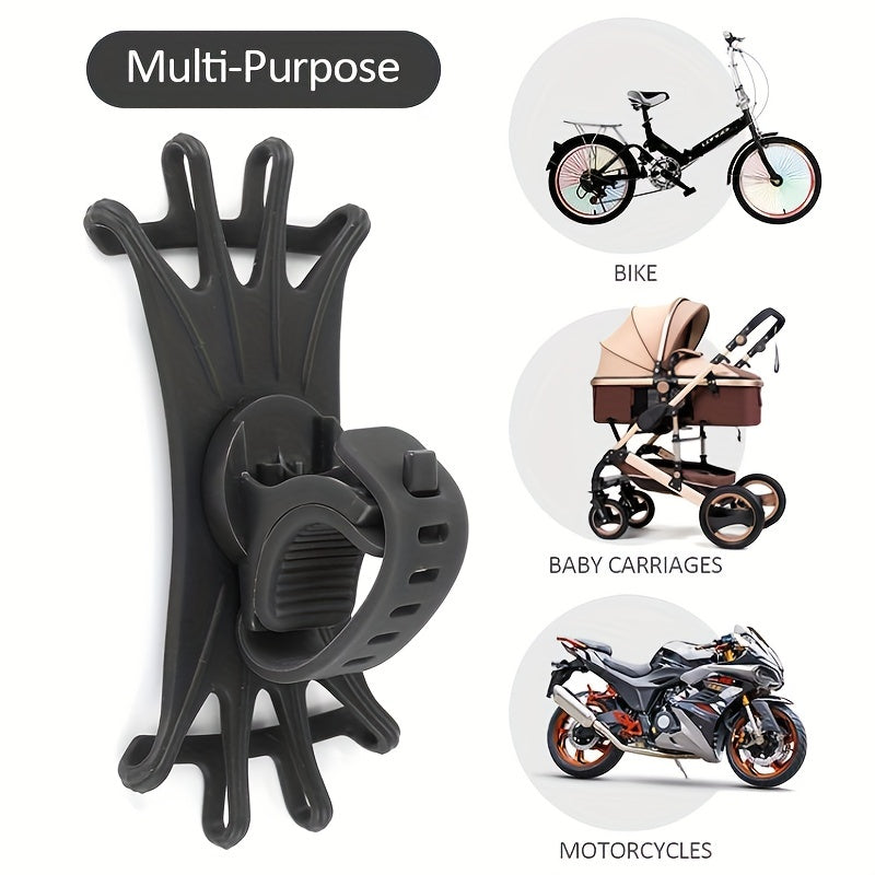 Universal Silicone Bike Phone Holder With 360 Rotation for Bicycle Motorcycle