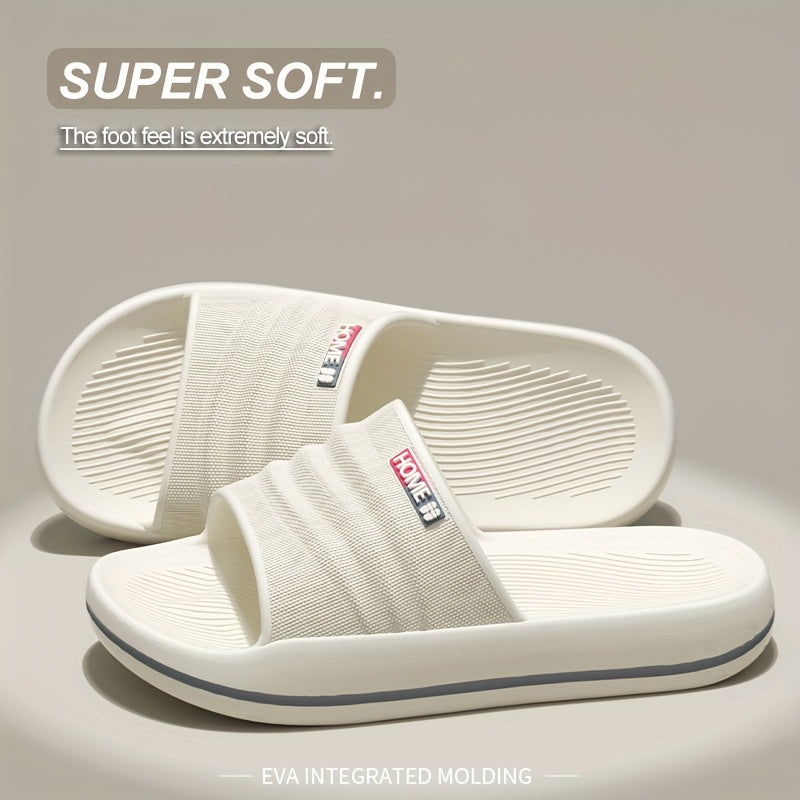 Zapatillas de interior para hombre con suela gruesa de EVA, antideslizantes, antimanchas, casuales, minimalistas, para todas las estaciones