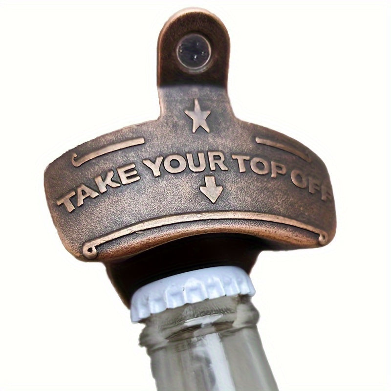 1 dona devorga o'rnatiladigan pivo shishasi ochgichi DIY va bar bezaklari uchun.