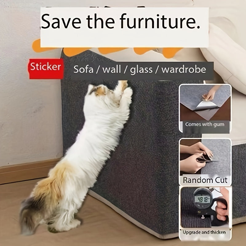 Hairless Cat Scratching Post and Wall Sticker Protects Sofas and Carpets