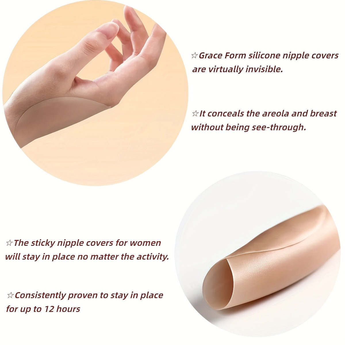 Silicone Nipple Covers for Women Strapless Invisible Breast Pasties
