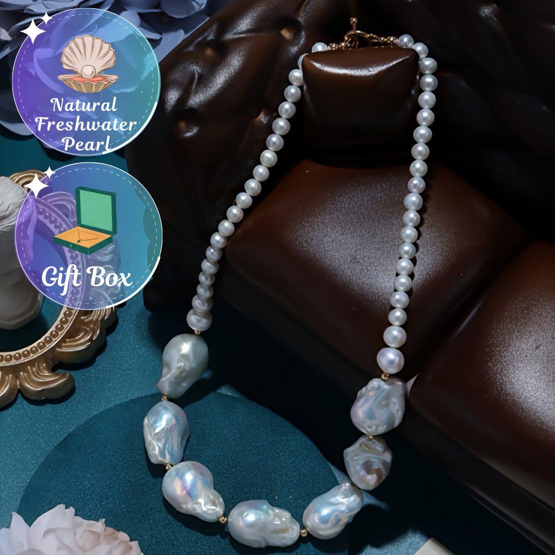 Freshwater Pearl Necklace Large Strand Elegant Jewelry for Special Occasions