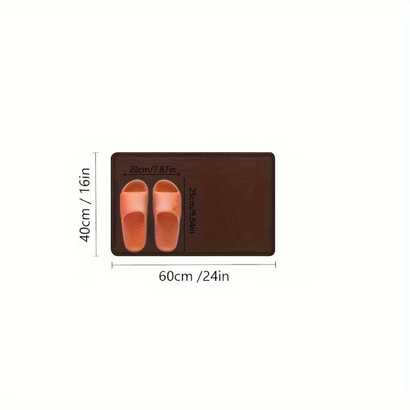 Coral Fleece Bath Mat Non-Slip Absorbent Washable Rug for Bathtub Shower