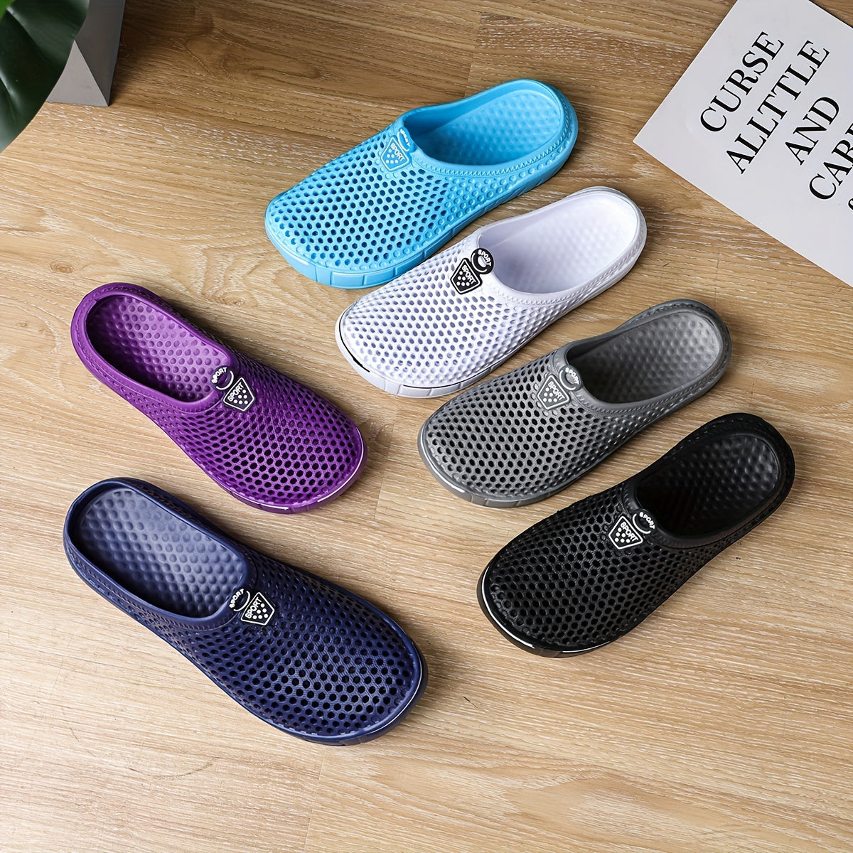 Women's EVA Slip-On Slippers Indoor Outdoor Ventilated Cushioned Shoes