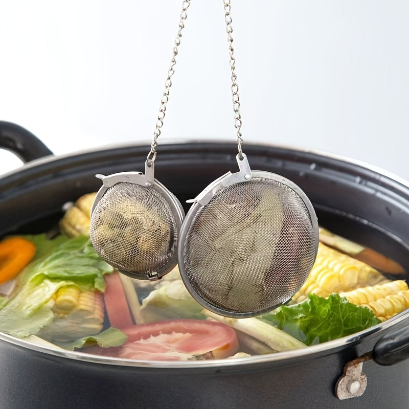 Шарик для заваривания приправ из нержавеющей стали - идеально подходит для заваривания чайных листьев и специй в супе, маринадов для мяса - отлично подходит для праздничной готовки (Рождество, Хэллоуин, Пасха, Ханука, День благодарения)