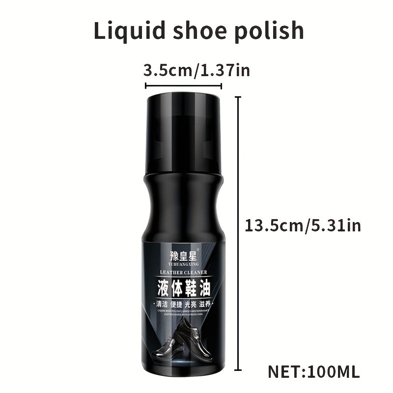 Liquid Shoe Polish Black Faux Leather Care Oil Universal Brightening