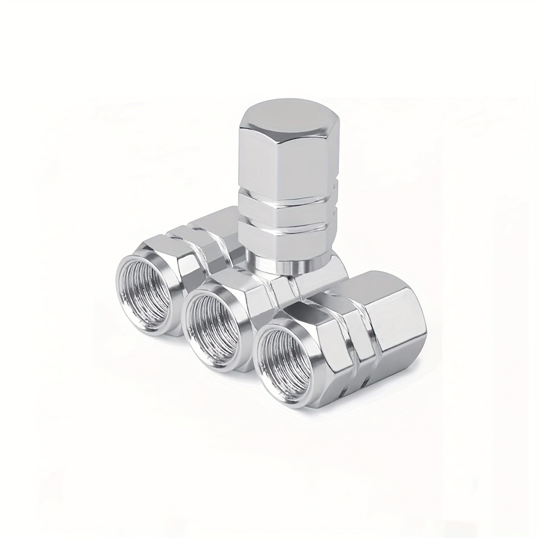 4 dona alyuminiy g'ildirak ventili bo'lagi qopqog'i Universal olti burchakli gaskets avtomobil, SUV, velosiped, mototsikl uchun