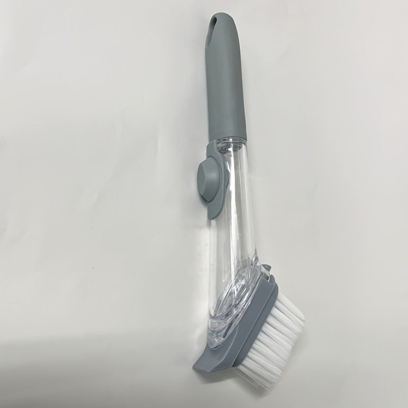 Easy Refill Dishwashing Brush with Extendable Handle Gray Kitchen Cleaning Tool