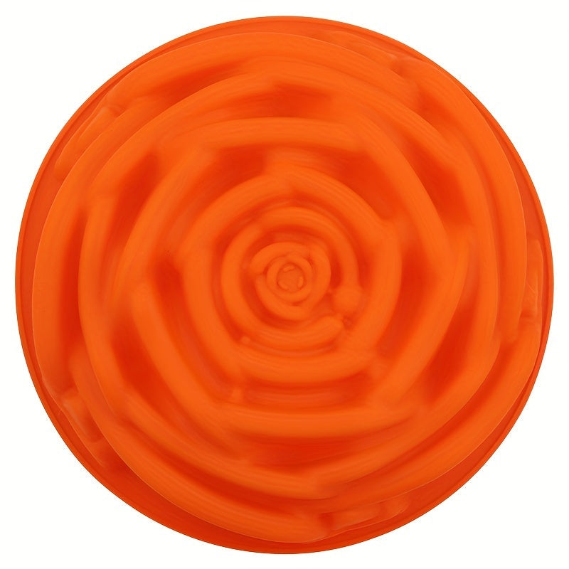 Silicone Cake Pan 24cm with Rose Flower Design for Baking and Pastries