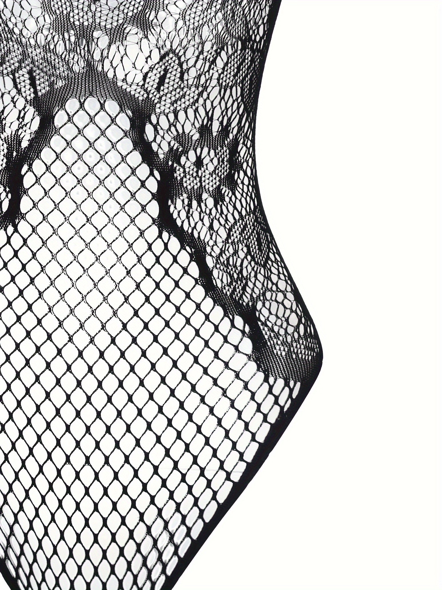 Women's Mesh Pattern Sleeveless Bodysuit See-Through Lingerie