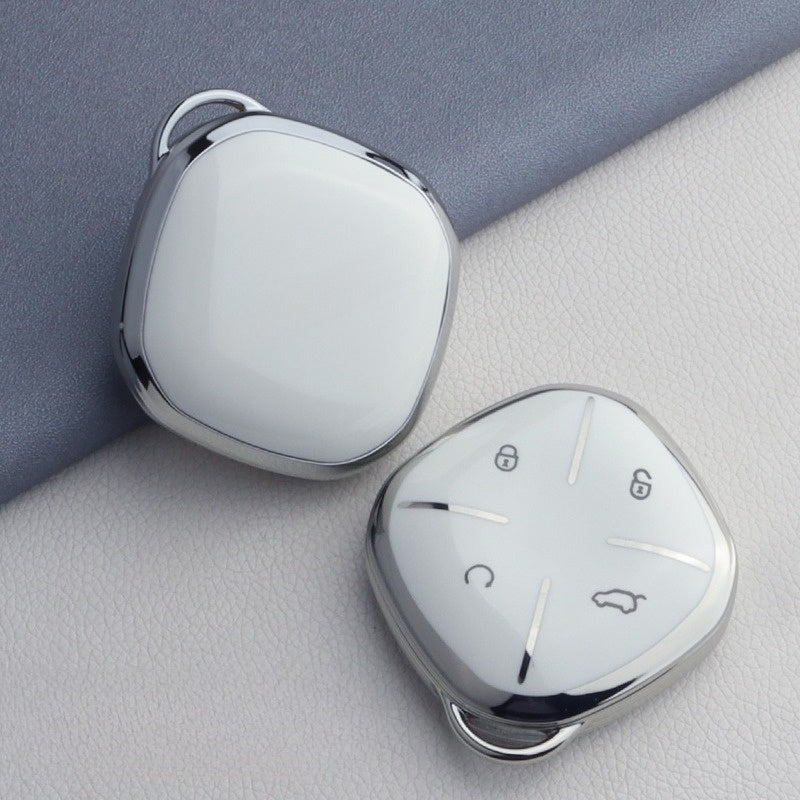 Universal TPU Car Key Fob Cover Anti-Fall Scratch-Resistant with Key Chain