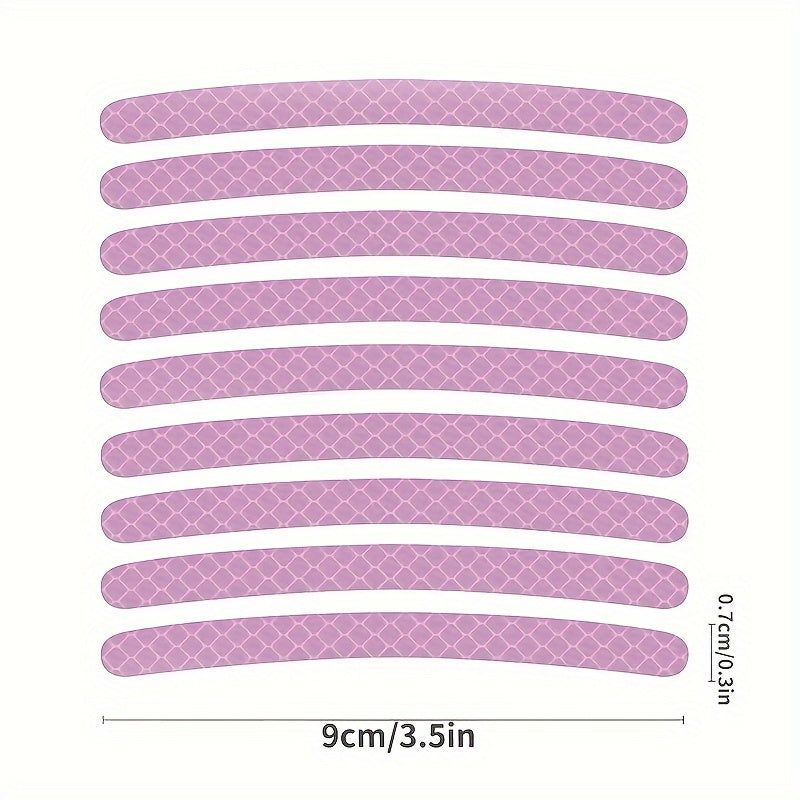 20 Pack Purple Reflective Wheel Stickers Glow-in-Dark Safety Decals