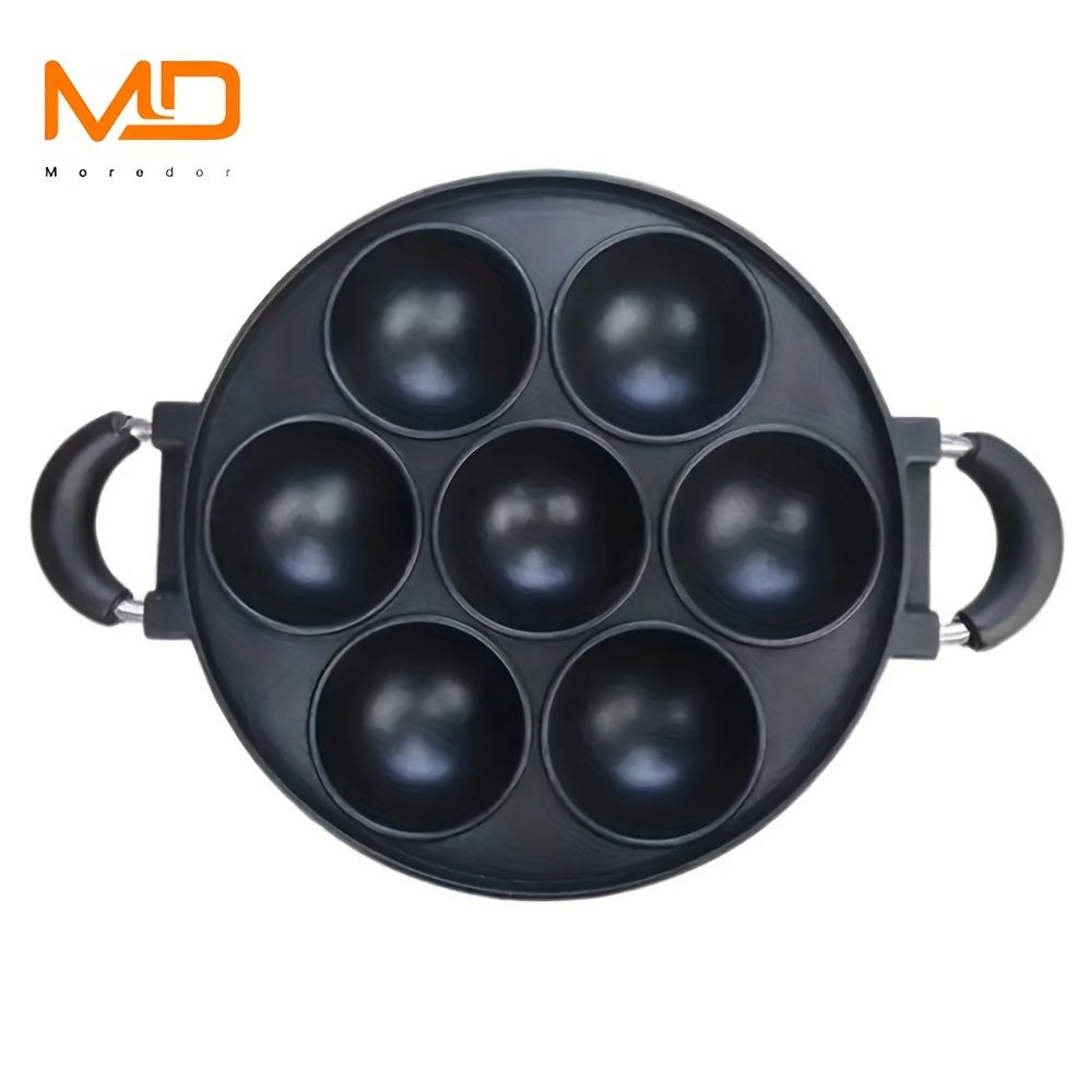 7-Cavity Non-Stick Octopus Frying Pan Easy to Clean Space-Saving Design