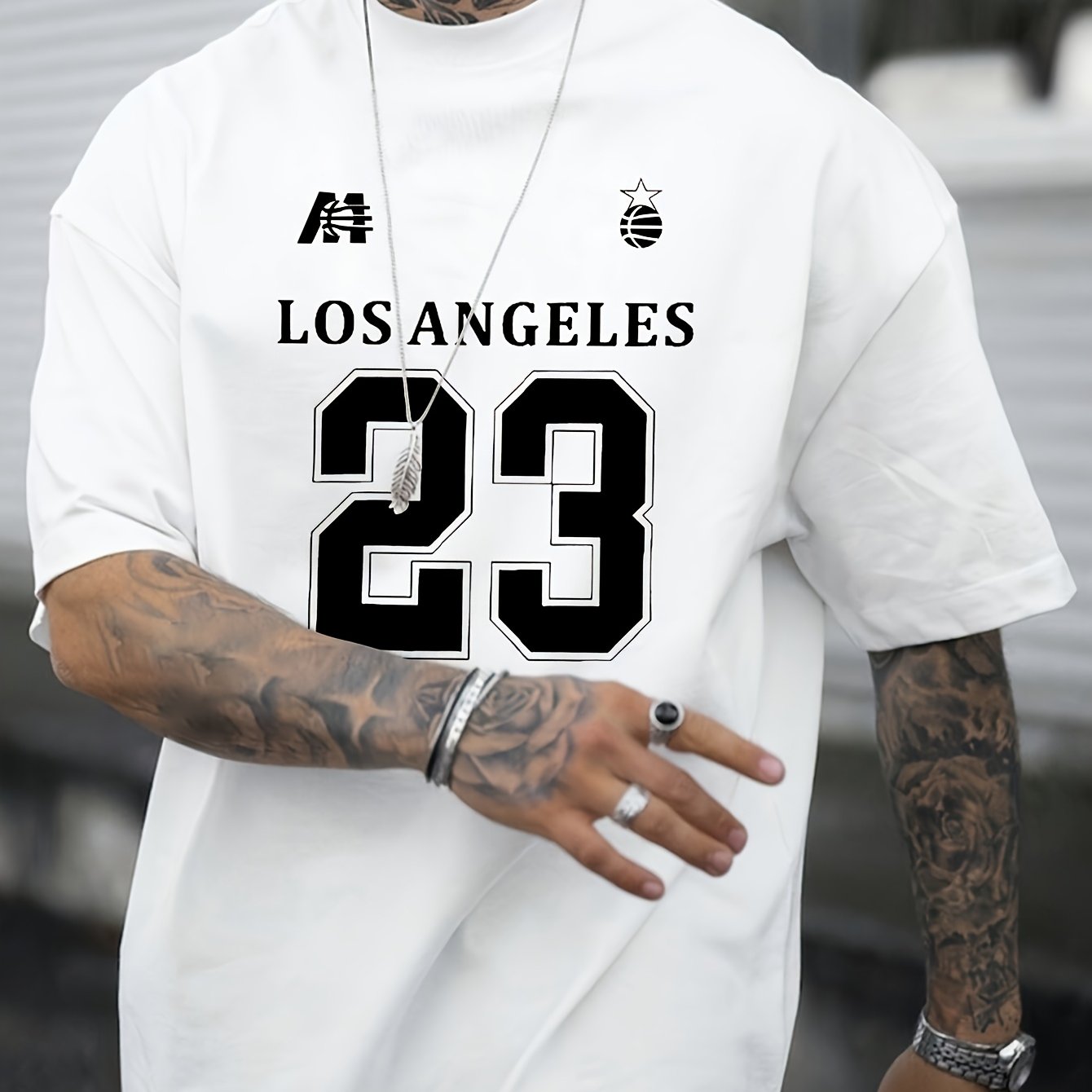 Unisex Navy Blue Heartbeat Print T-Shirt Summer Casual Crew Neck Polyester Elastane