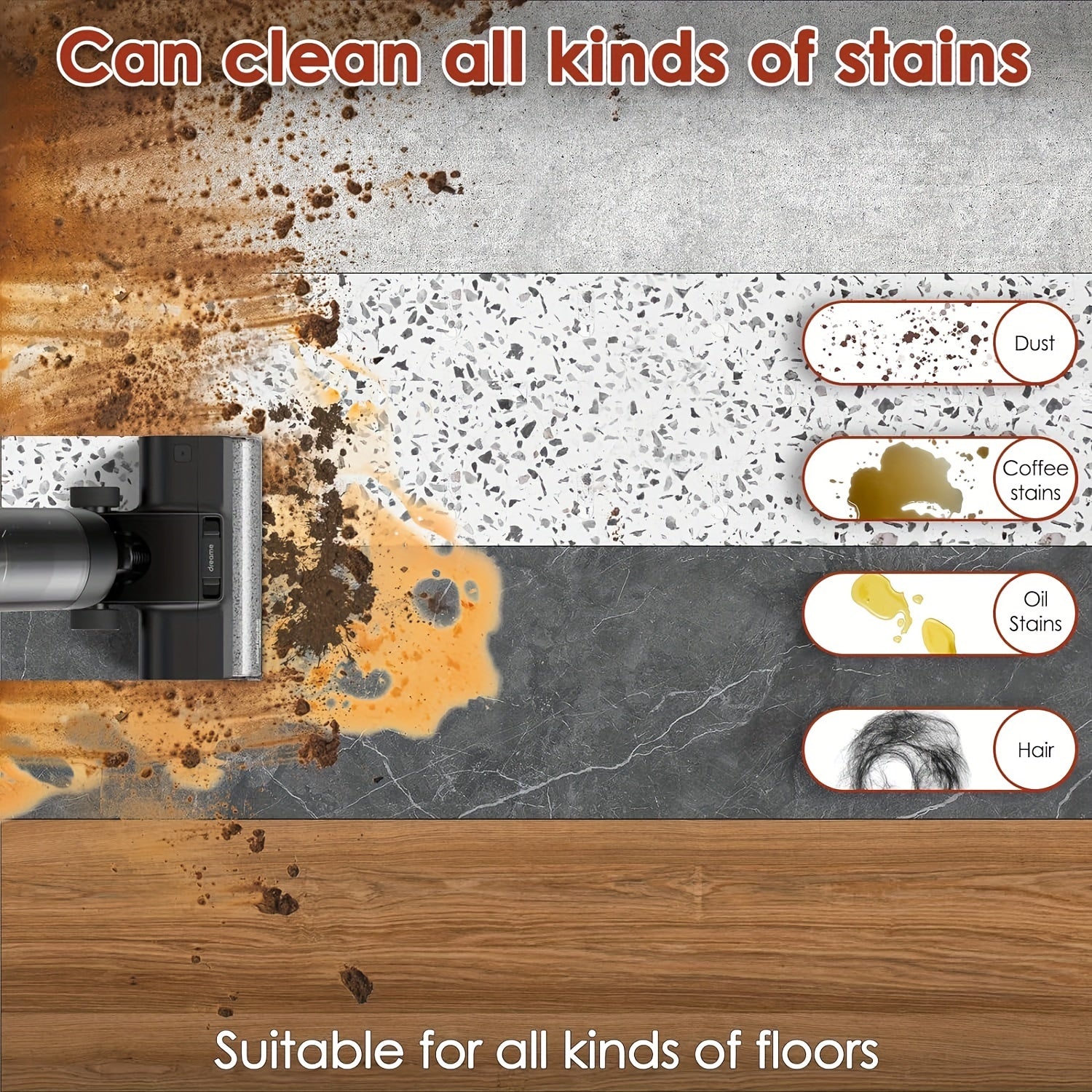 Replacement Set for Vacuum Cleaner H12 Pro Includes 2 Brush Rollers and 4 HEPA Filters