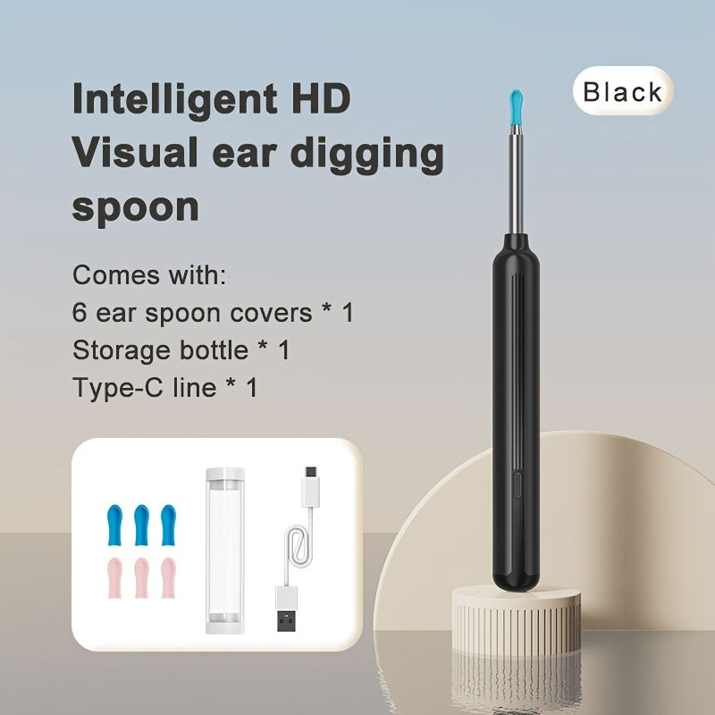 Ear Wax Removal Camera Tool with HD Visual Technology for iPhone and Android Includes 6 Ear Spoons