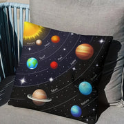 Double-Sided Solar System Throw Pillow Cover 45cm Woven Decorative Cushion Case for Home