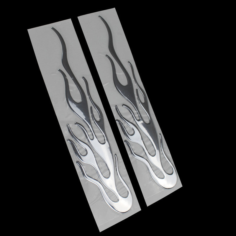 2Pcs Reflective Vinyl Flame Stickers for Cars and Motorcycles Decals