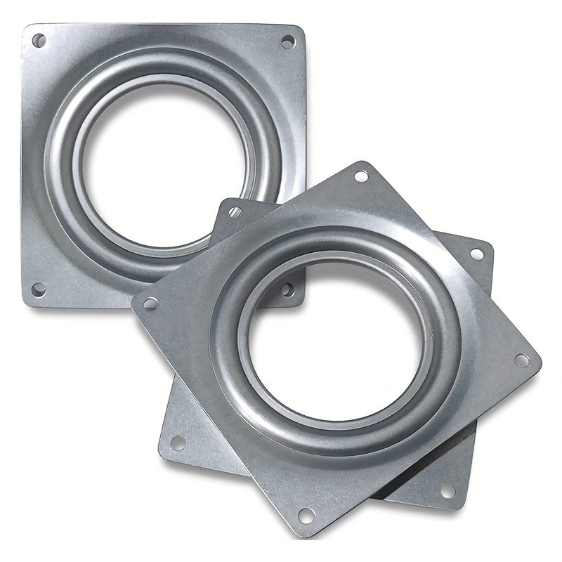 4 dyuymli temir kvadrat Lazy Susan aylantiruvchi rulman, toʻpli rulmanlar bilan, xizmat qilish tasmalariga, oshxona saqlash javonlariga, hunarmandchilik stollariga moʻljallangan, 1 ta paket