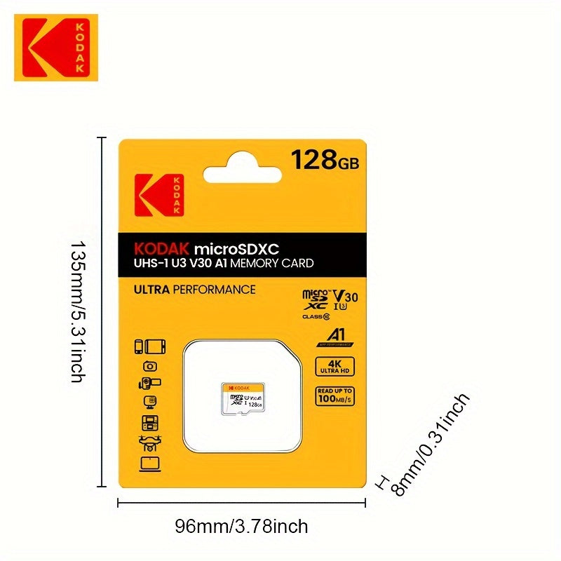 High-Speed Class 10 V30 Micro SDXC Memory Card 32GB 64GB 128GB for Smartphones Cameras Drones Dash Cams