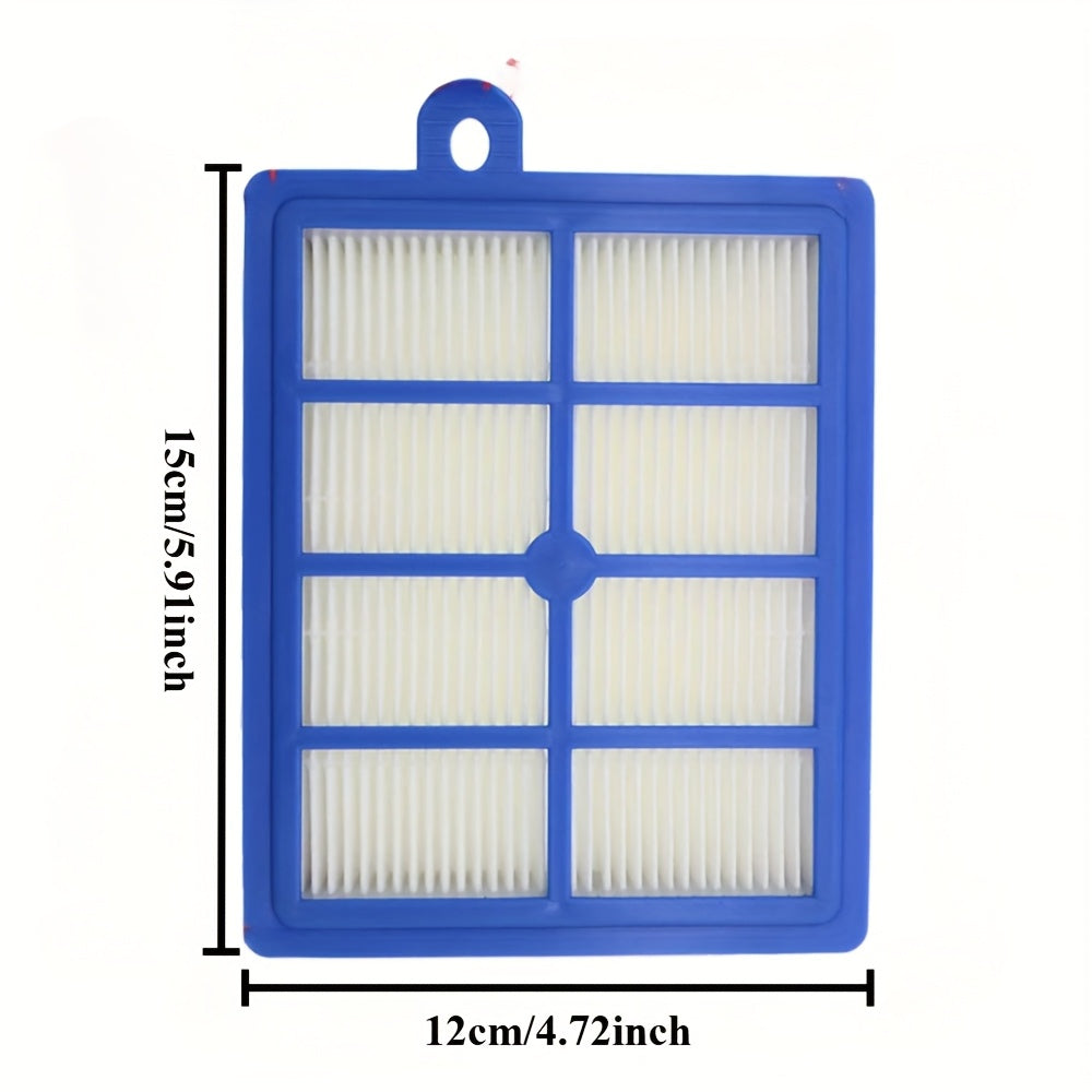 1 Philips Electrolux changyutgichlari uchun yuvilishi mumkin bo'lgan H12 HEPA filtri (EFH12W, AEF12W, FC8031, EL012W) - Oq filtr bilan ko'k ramka, uy va ofisda foydalanish uchun mos. Mustahkam va zamonaviy