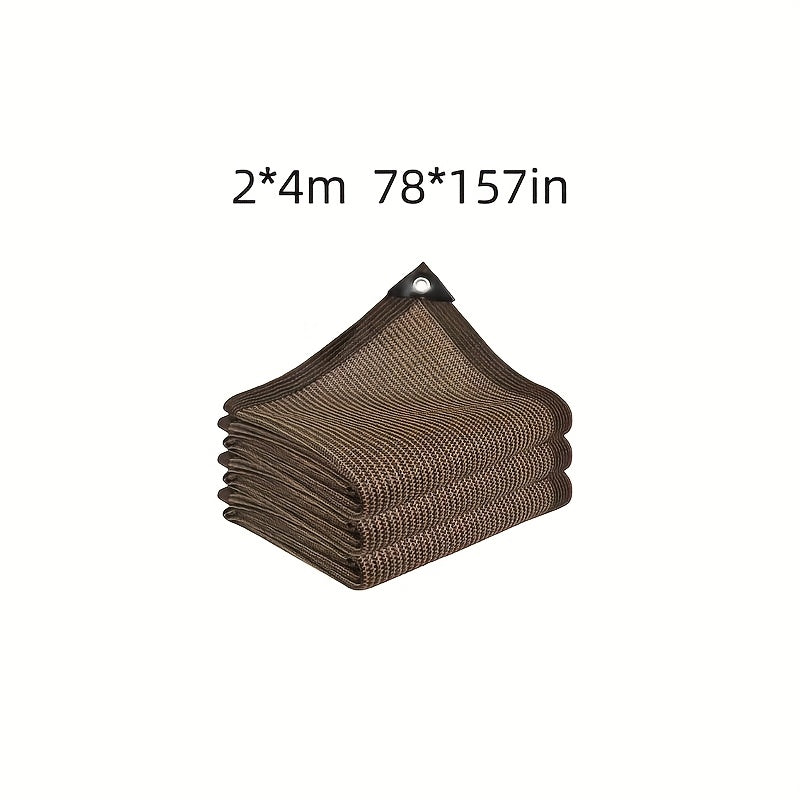 Brown HDPE Square Shade Sail 95 Sun Block UV Heat Resistant Outdoor Cover