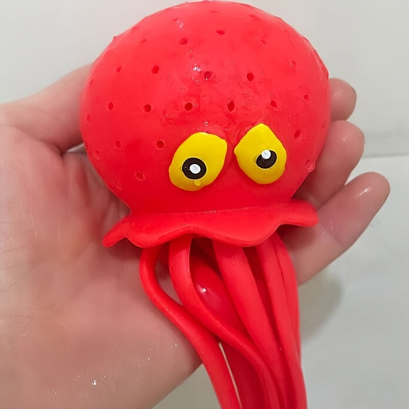 Children's Bath Toy Water Spraying Octopus Stress Relief Doll for Kids