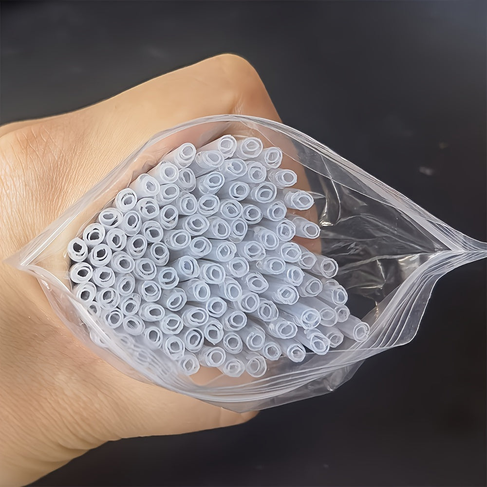 100pcs 6cm Clear Fiber Optic Heat Shrink Tubing 1.5mm Inner Diameter PE