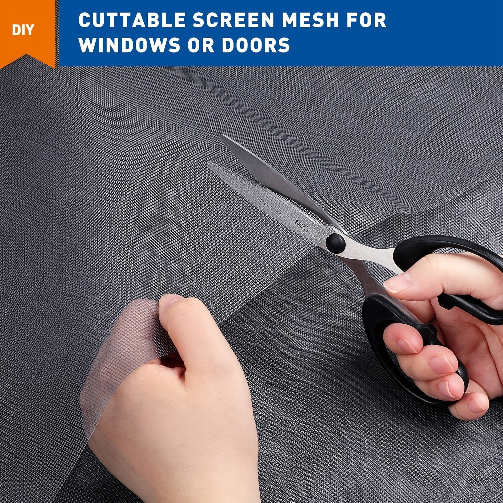 Malla de pantalla mosquitera de PVC para todas las estaciones, tejida, lavable, decorativa para ventanas y puertas, negro, gris, blanco