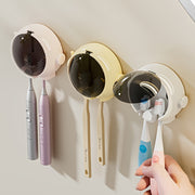 Astronaut-Themed Toothbrush Holder for Electric and Manual Toothbrushes No-Drill Hanging Organizer Space-Saving Design