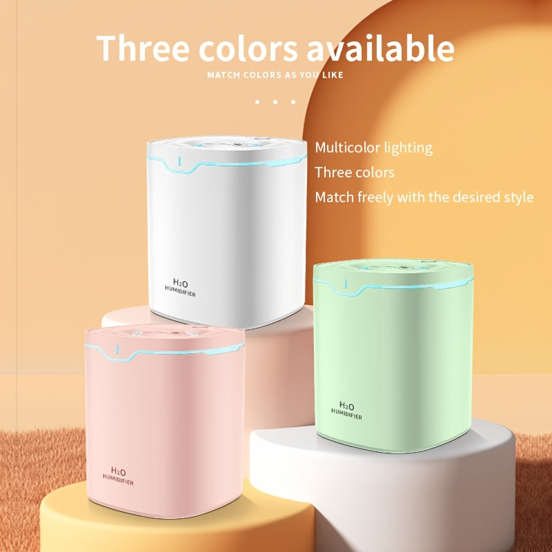 Large Capacity Double Spray Humidifier 2000ml USB Timer Bedroom Office