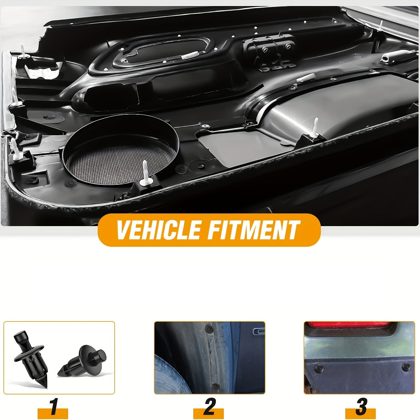 50Pcs M6 Motorcycle Fender Clips Suitable for ATV and Bike Models