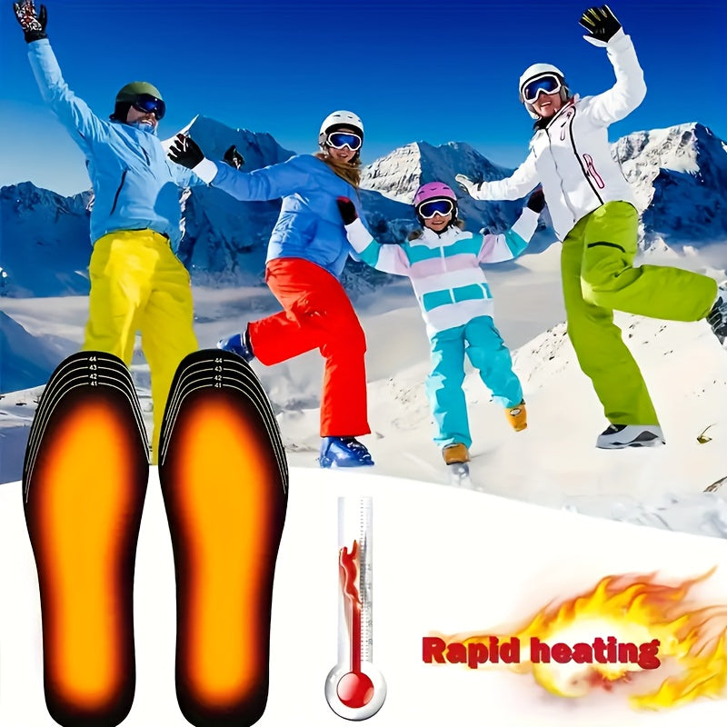 Unisex Electric Heating Insoles USB Rechargeable Shoe Inserts with Carbon Fiber Heating Element