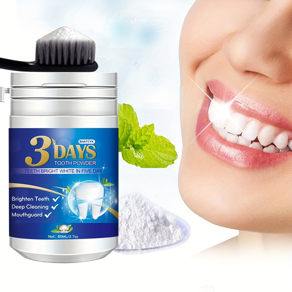 Teeth Whitening Powder Mint Flavor Alcohol-Free Travel-Friendly Dental Care