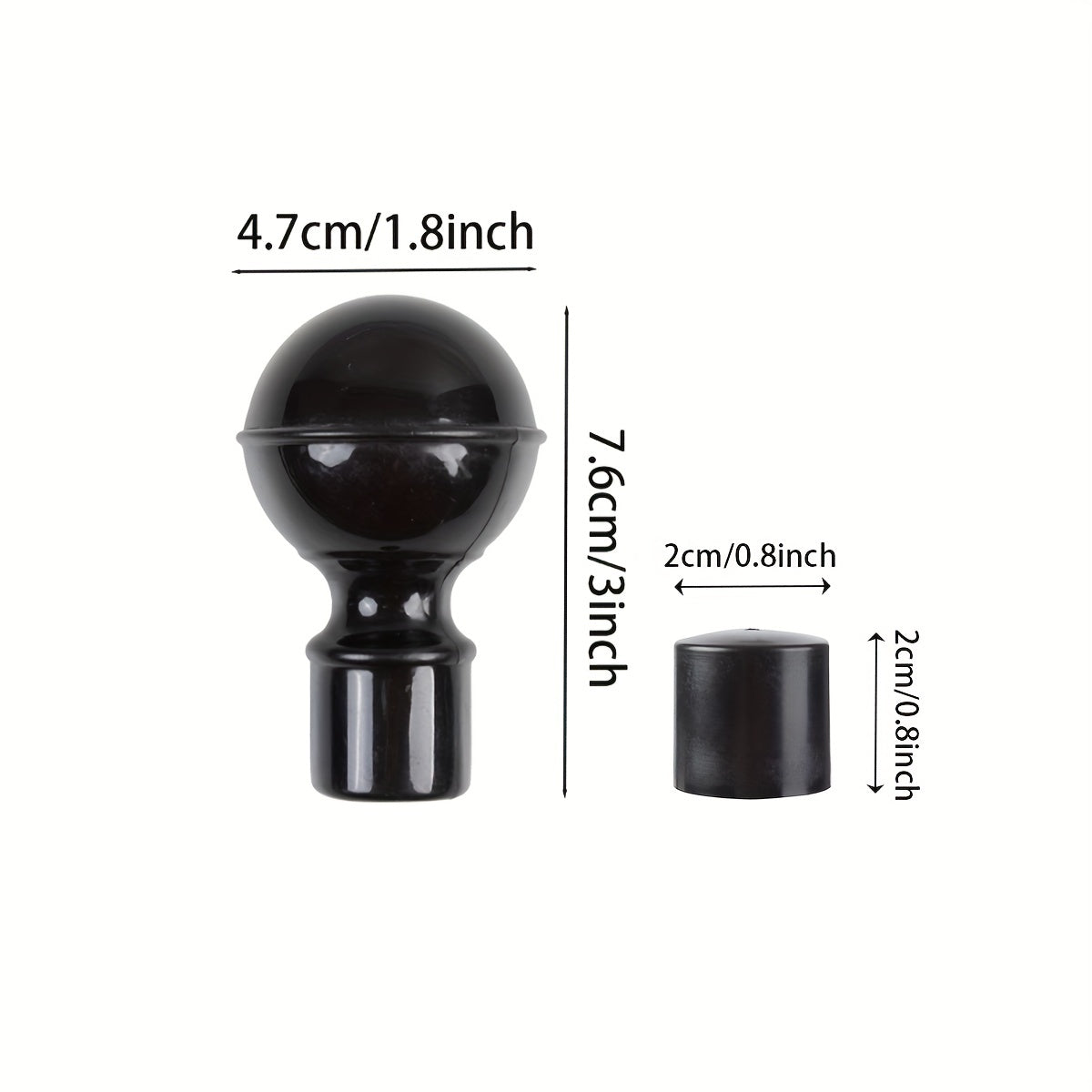 Black Adjustable Dual Curtain Rod Set 16-94 Inches with Hardware and Installation Kit