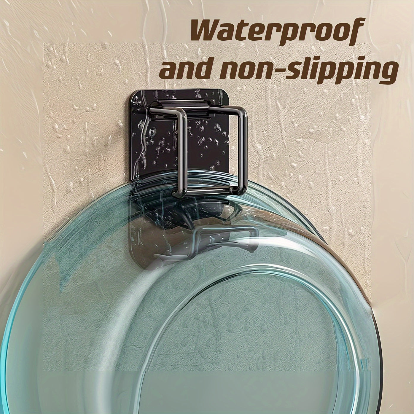 Ganchos de pared de metal resistentes a la oxidación para baño, cocina, balcón, instalación sin taladro, pack de 1 o 2