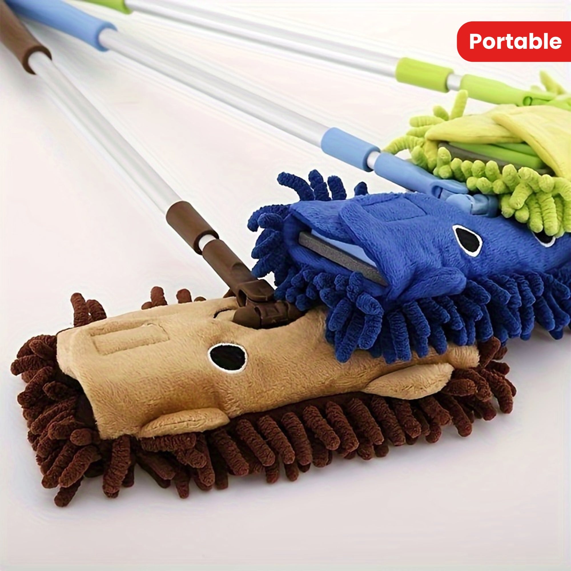 Mini Kids Mop Compact Cartoon Floor Cleaning Tool for Bedrooms and Bathrooms