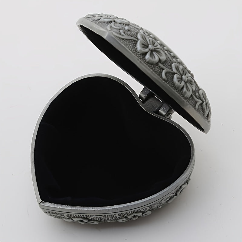 Yevropa uslubidagi yurak shaklidagi zargarlik qutisi, oltin sovg‘a qutisi bilan, uzuklar va sirg‘alar uchun