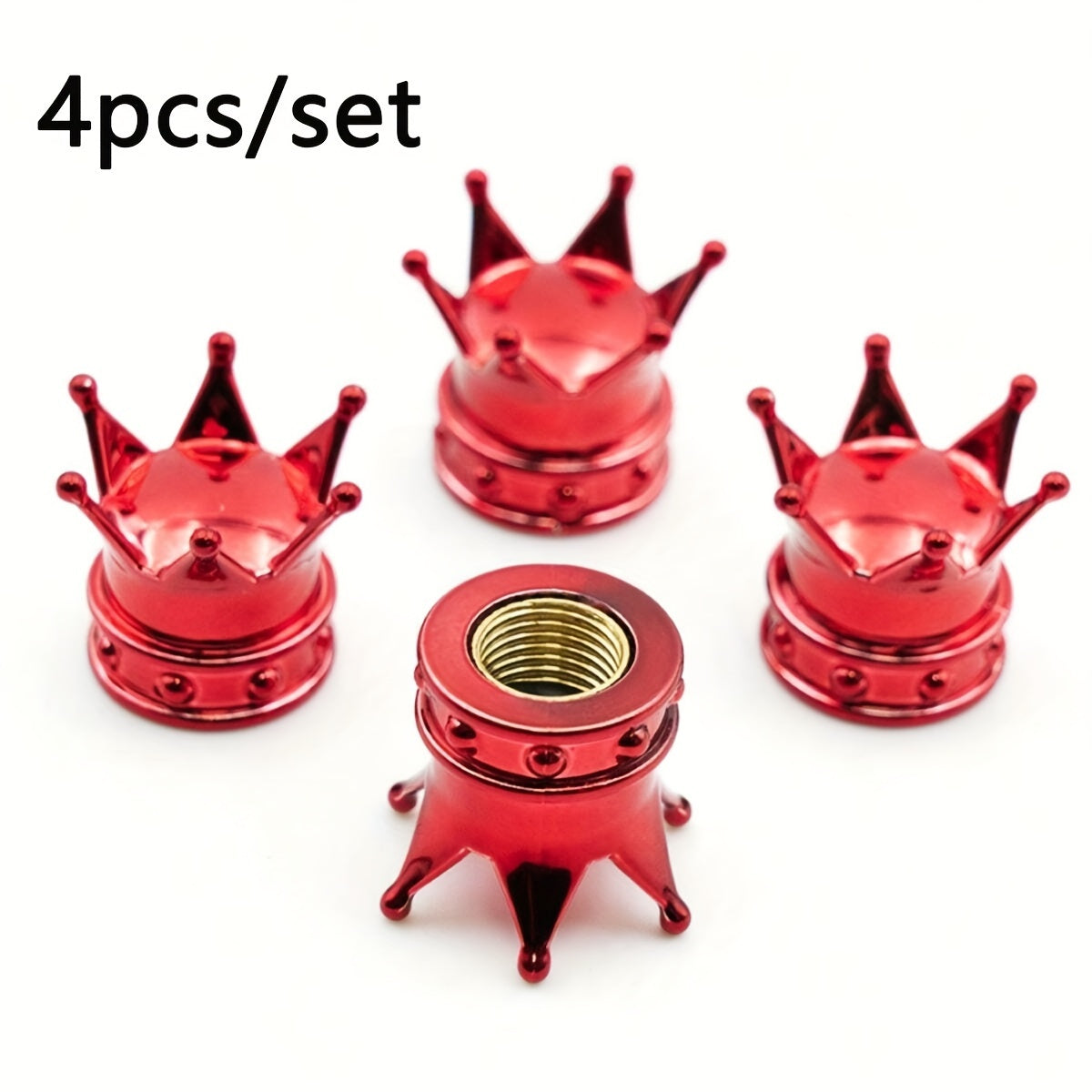 4 Pack Tire Valve Caps Durable Plastic Dust Covers for Cars and Motorcycles