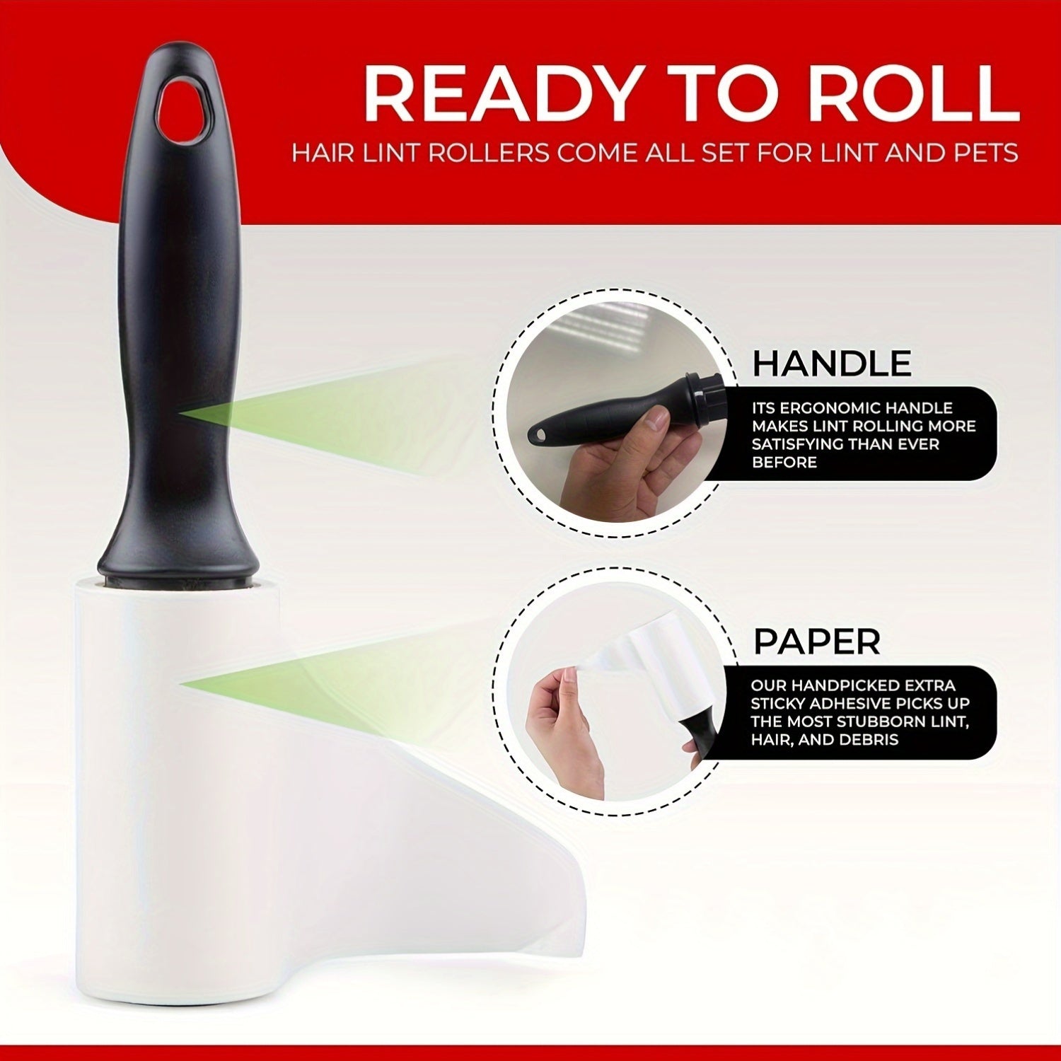 Pet Hair Remover Lint Roller with 320 Sheets Refillable Sticky Sheets for Clothes Furniture Carpet